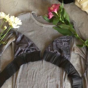 See through top with pairing bralette